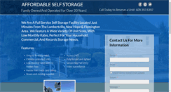 Desktop Screenshot of affordableselfstoragenj.com